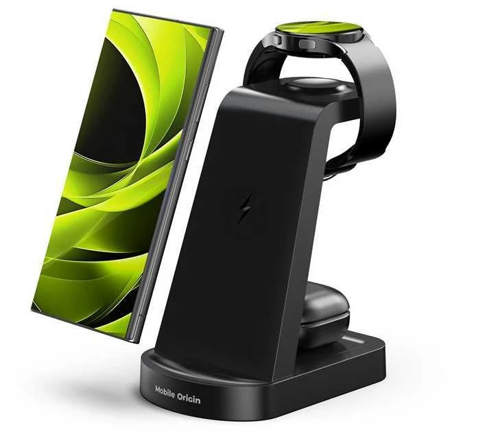 Mobile Origin 3in1 belaidis įkroviklis PW13, suderinamas su „Samsung“