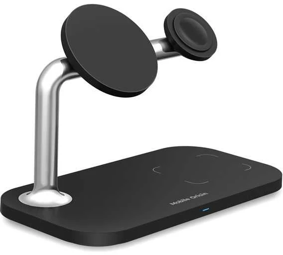 Mobile Origin 3in1 Wireless Magnetic Charger MO1, juodas