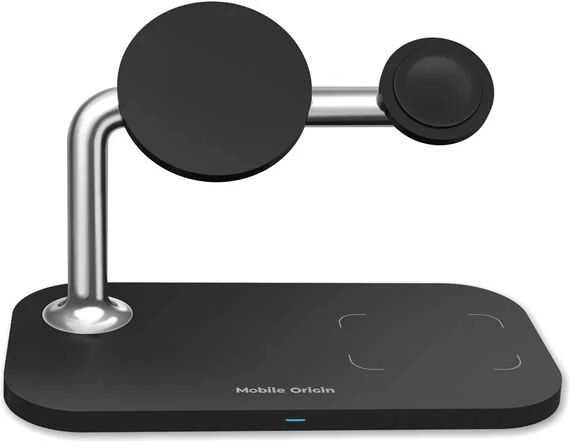 Mobile Origin 3in1 Wireless Magnetic Charger MO1, juodas