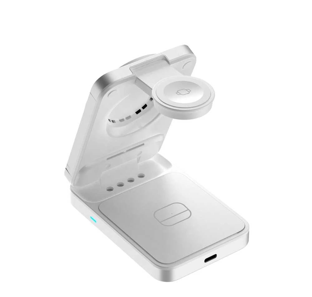 „Mobile Origin 3in1 Qi2 25W“ sulankstomas įkrovimo stovas PW35, suderinamas su „MagSafe“