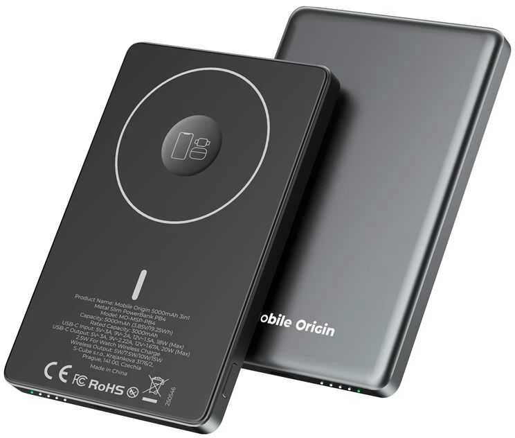 Mobile Origin 5000mAh 3in1 Metal Slim PowerBank PB4