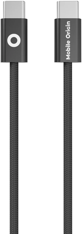 „Mobile Origin“ 60 W itin plonas USB-C į USB-C laidas, 1 m, CB11, Juodas