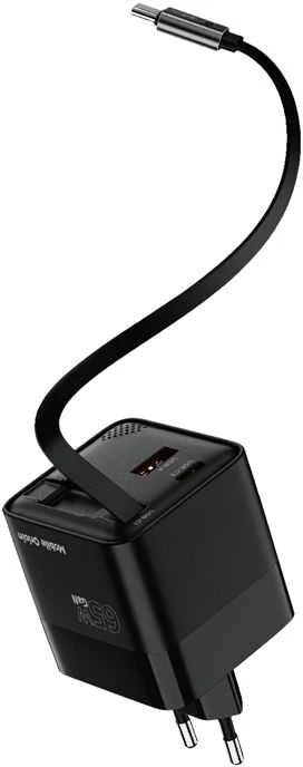 Įkroviklis Mobile Origin 65W GaN Ekranas Charger PW2 - USB-C Cable + USB-C + USB-A