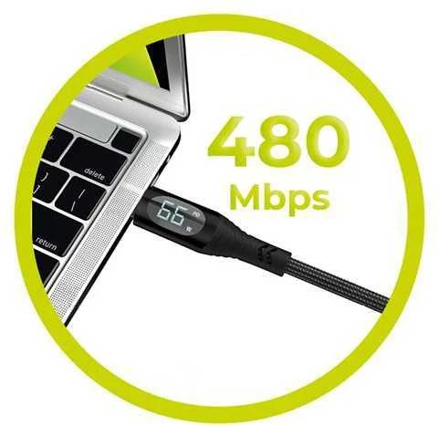 Mobile Origin 66W Ekrano USB-A–USB-C laidas 1,5 m CB1