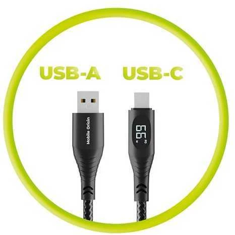 Mobile Origin 66W Ekrano USB-A–USB-C laidas 1,5 m CB1