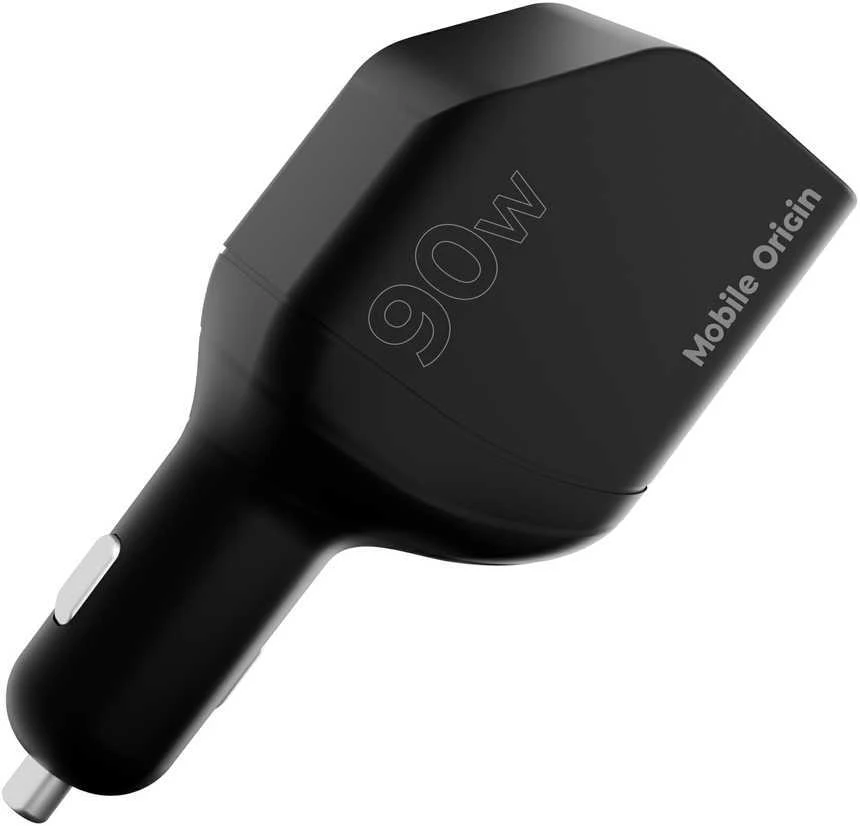 Mobile Origin 90 W automobilinis įkroviklis CA22 - USB-C + USB-A, 2x USB-C laidai