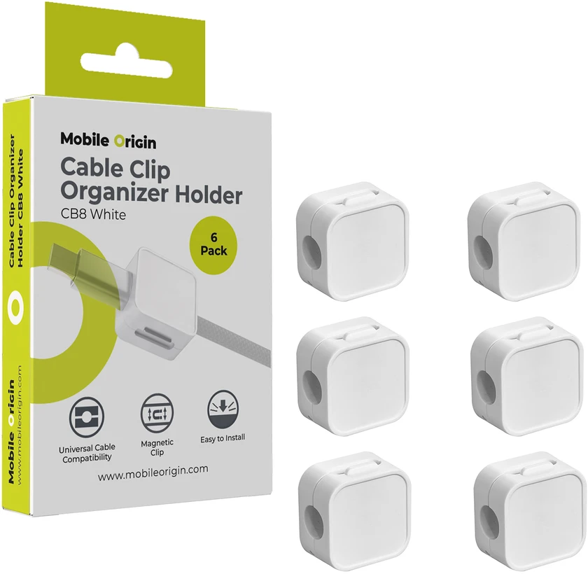 Mobile Origin Cable Cord Organizer Holder CB8 Baltas
