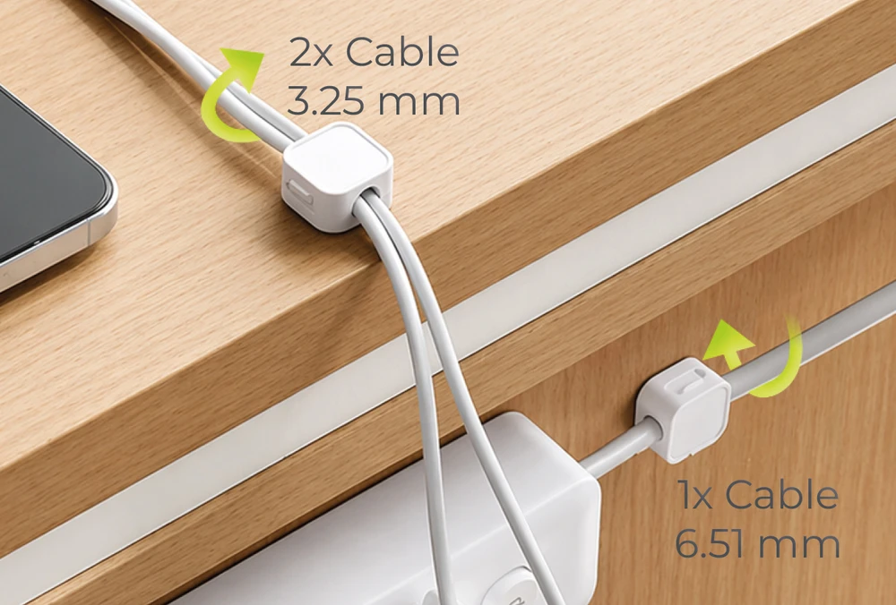 Mobile Origin Cable Cord Organizer Holder CB8 Baltas