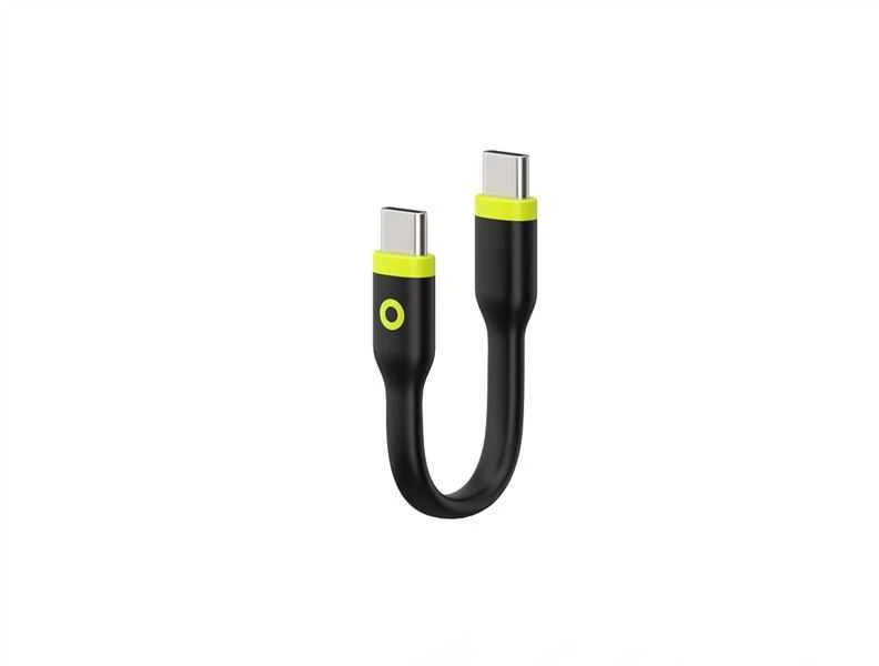 Mobile Origin Kompaktiškas USB-C į USB-C kabelis, juodas