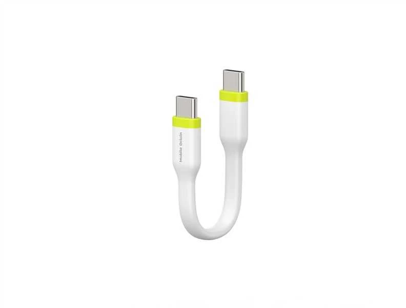 Mobile Origin Kompaktiškas USB-C į USB-C laidas, baltas