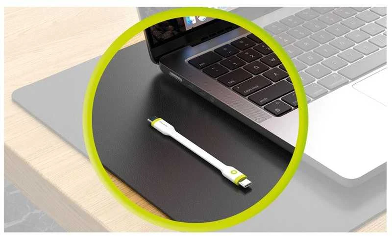 Mobile Origin Kompaktiškas USB-C į USB-C laidas, baltas
