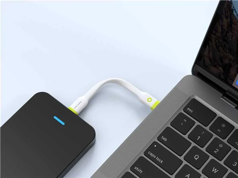 Mobile Origin Kompaktiškas USB-C į USB-C laidas, baltas