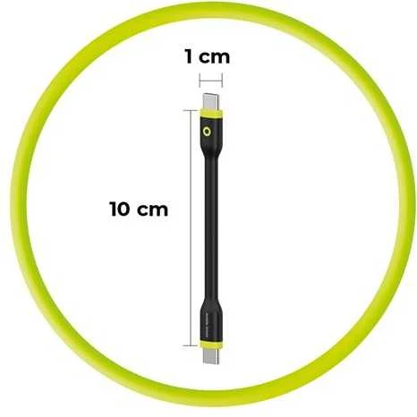 Mobile Origin Kompaktiškas USB-C į USB-C kabelis, juodas