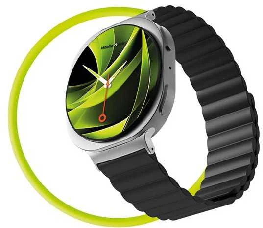 Mobile Origin Easy Strap magnetinis dirželis, skirtas Galaxy Watch 8, juodas