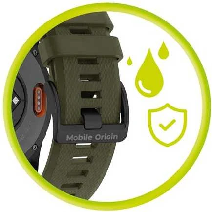 Mobile Origin Greito tvirtinimo dirželis Easy Strap, skirtas Garmin ES1, 22 mm, tamsiai žalias