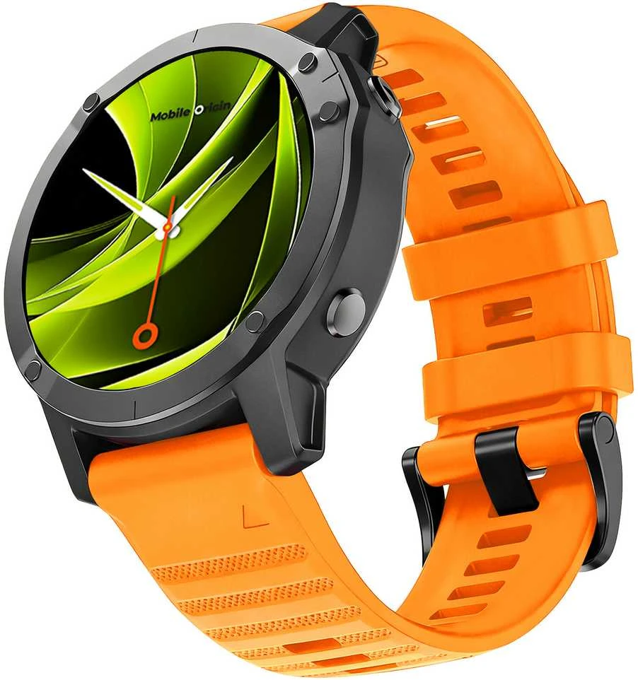 Mobile Origin Lengvai tvirtinamas Quick Fit dirželis, skirtas Garmin ES2, 22 mm oranžinis