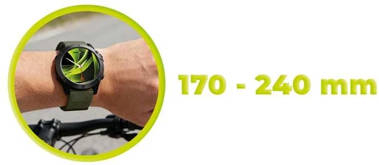 Mobile Origin Greito tvirtinimo dirželis Easy Strap, skirtas Garmin ES1, 22 mm, tamsiai žalias