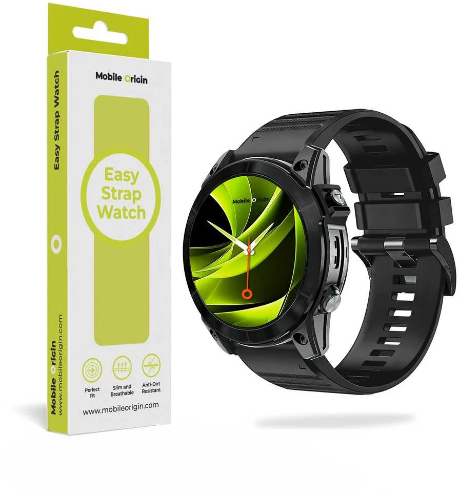 Mobile Origin Lengvai pritvirtinamas dirželis Quick Fit, skirtas Garmin ES2, 22 mm, juodas