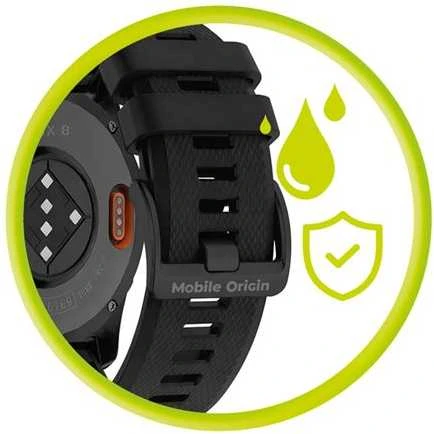 Mobile Origin Lengvai keičiamas greito tvirtinimo dirželis, skirtas Garmin ES1, 20 mm, juodos spalvos
