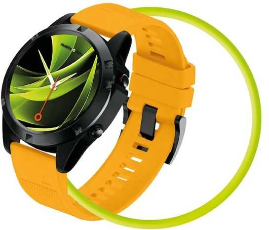 Mobile Origin lengvai keičiamas Quick Fit dirželis, skirtas Garmin ES1, 26 mm, geltonas