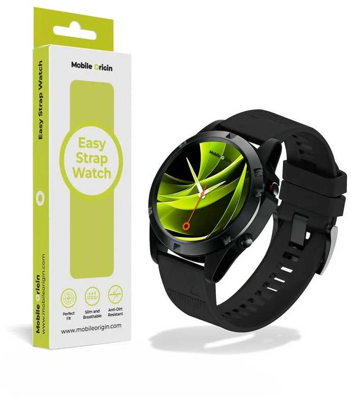 Mobile Origin Lengvas Quick Fit dirželis, skirtas Garmin ES1, 22mm juodas