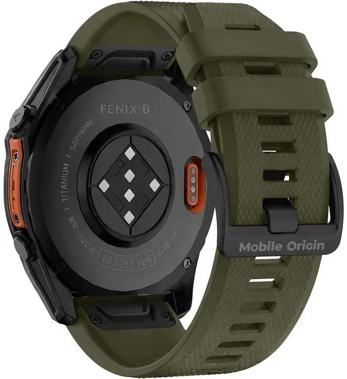 Mobile Origin Greito tvirtinimo dirželis Easy Strap, skirtas Garmin ES1, 22 mm, tamsiai žalias