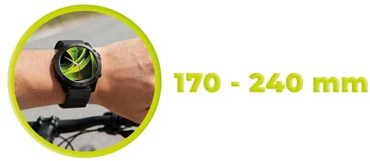 Mobile Origin Lengvas Quick Fit dirželis, skirtas Garmin ES1, 22mm juodas