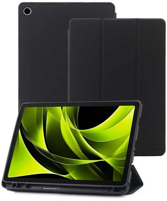 Mobile Origin Lengvai naudojamas visiškai dengiantis planšetės dėklas, juodas - Samsung Galaxy Tab A9+
