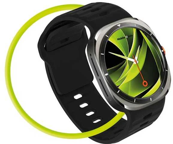 Mobile Origin Easy Strap silikoninis dirželis Galaxy Watch Ultra 47 mm, juodas