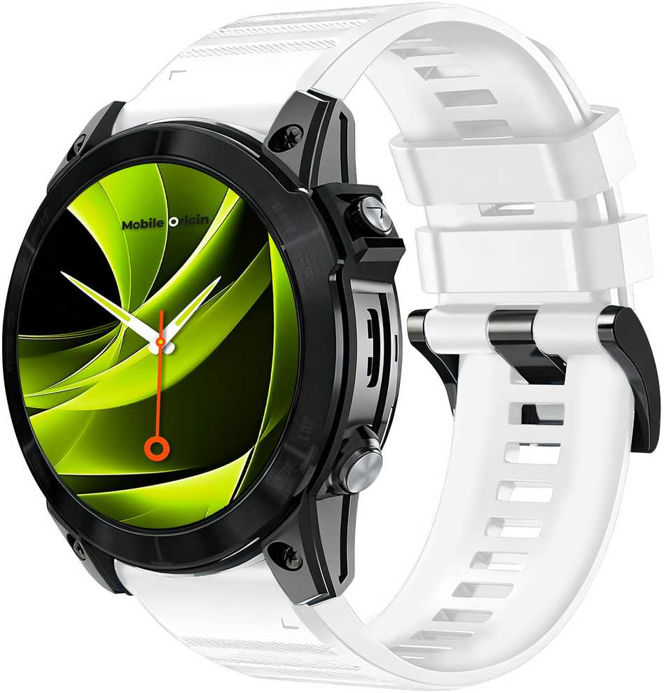 Mobile Origin Easy Strap silikoninis dirželis, skirtas Garmin ES2, 20 mm, baltas