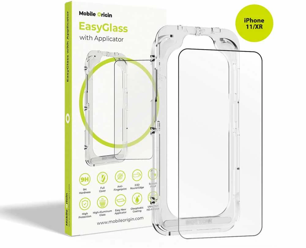 Mobile Origin EasyGlass su aplikatoriumi iPhone 11/XR