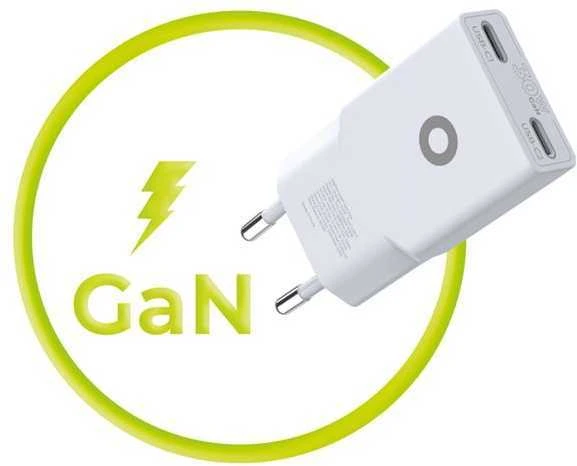Įkroviklis Mobile Origin GaN 30W Slim Charger TÃœV, MO18 - Dual USB-C