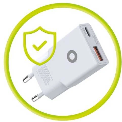 Įkroviklis Mobile Origin GaN 30W Slim Charger TÃœV MO16 - USB-A + USB-C