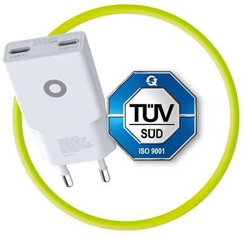 Įkroviklis Mobile Origin GaN 30W Slim Charger TÃœV, MO18 - Dual USB-C