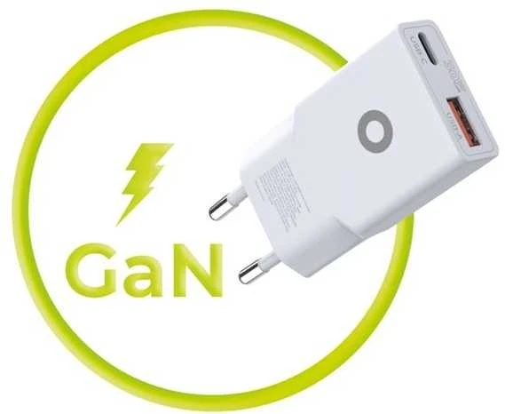 Įkroviklis Mobile Origin GaN 30W Slim Charger TÃœV MO16 - USB-A + USB-C