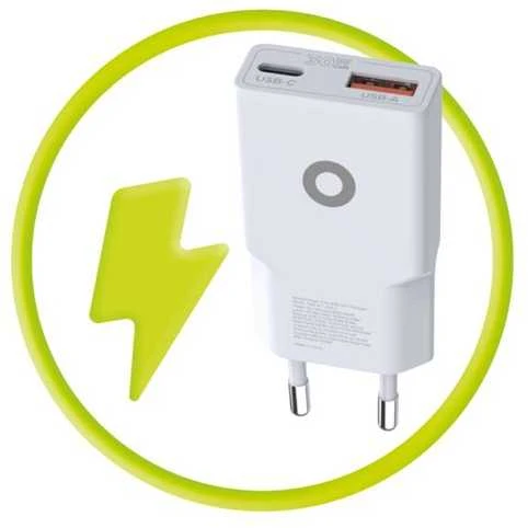 Įkroviklis Mobile Origin GaN 30W Slim Charger TÃœV MO16 - USB-A + USB-C