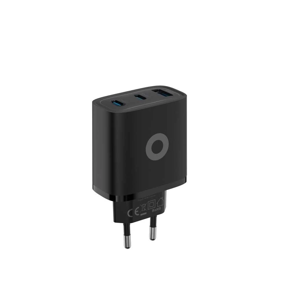Mobile Origin GaN 40W laidinis įkroviklis MO13, juodos spalvos 1 USB-A + 2 USB-C