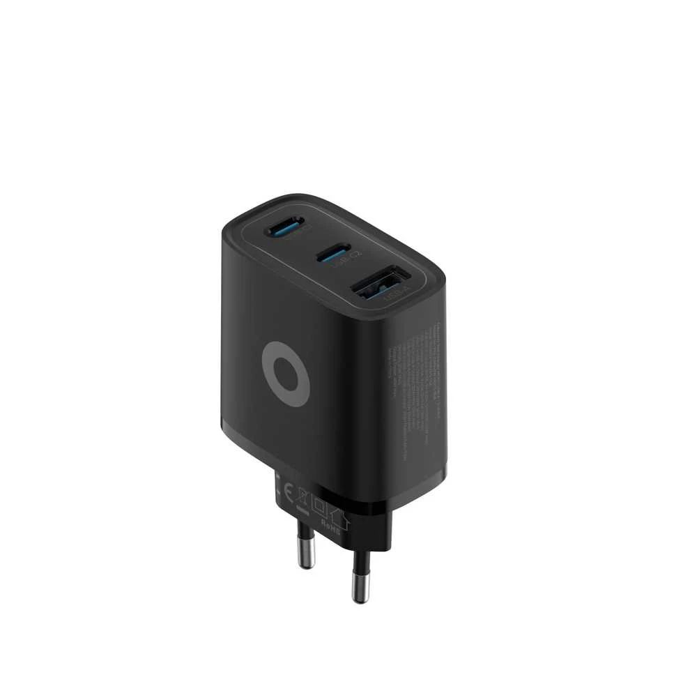 Mobile Origin GaN 40W laidinis įkroviklis MO13, juodos spalvos 1 USB-A + 2 USB-C