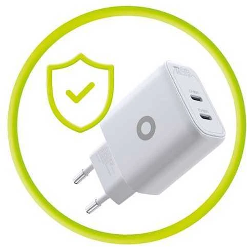 Įkroviklis Mobile Origin GaN 65W įkroviklis TÜV, MO19 - dvigubas USB-C