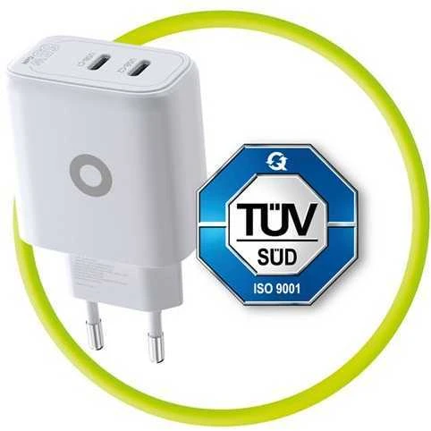 Įkroviklis Mobile Origin GaN 65W įkroviklis TÜV, MO19 - dvigubas USB-C