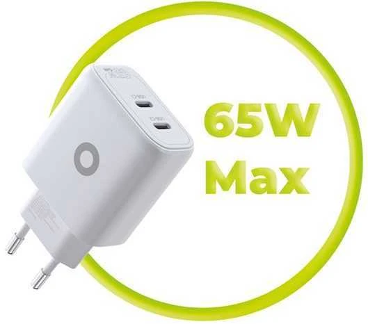 Įkroviklis Mobile Origin GaN 65W įkroviklis TÜV, MO19 - dvigubas USB-C