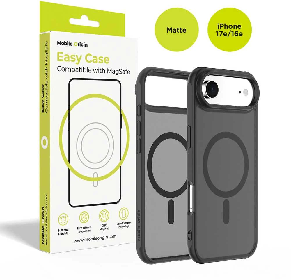 Dėklas Mobile Origin Exkluzivni Mobile Origin Hybrid MagSafe Case, matte juodas - iPhone 16e