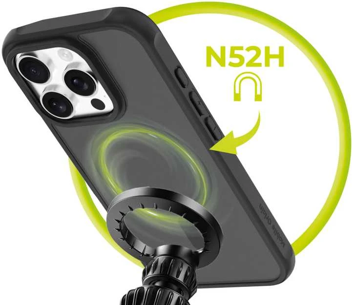 Mobile Origin hibridinis „MagSafe“ dėklas, matinis juodas – „iPhone 16 Pro“