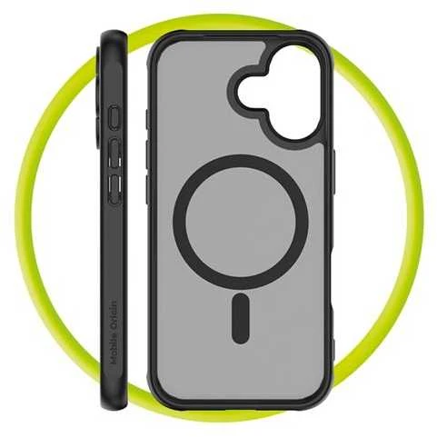 Mobile Origin hibridinis „MagSafe“ dėklas, matinis juodas – „iPhone 16“