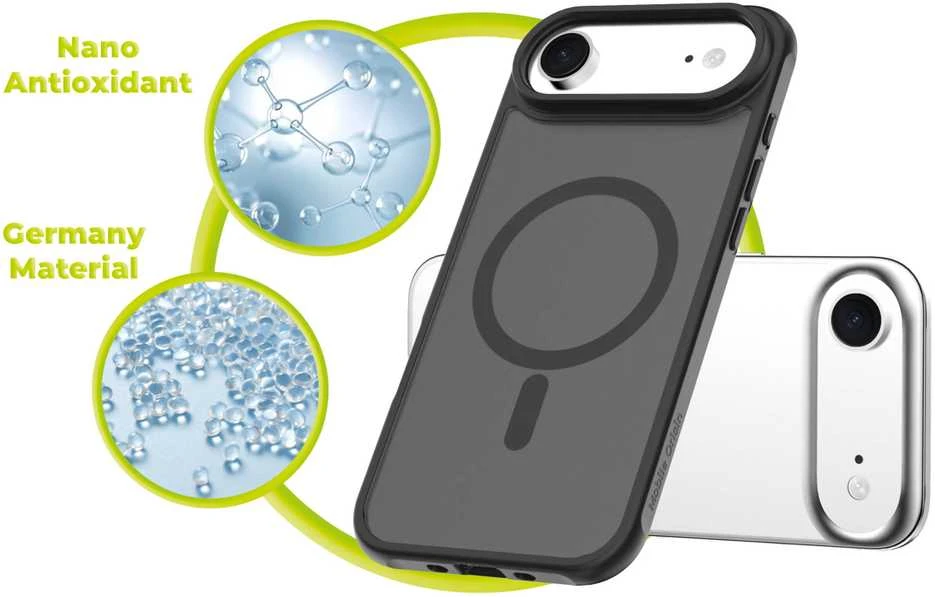 Mobile Origin Hibridinis „MagSafe“ dėklas, matinis juodas – „iPhone Air“