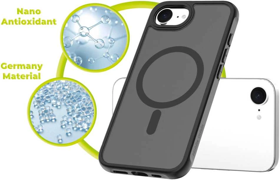 Dėklas Mobile Origin Exkluzivni Mobile Origin Hybrid MagSafe Case, matte juodas - iPhone 16e