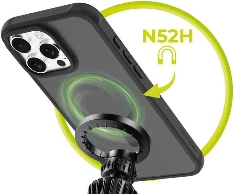 Mobile Origin hibridinis „MagSafe“ dėklas, matinis juodas – „iPhone 16 Pro Max“
