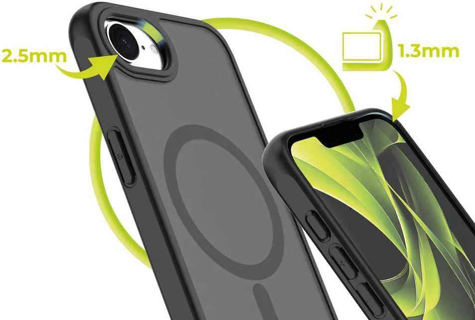 Dėklas Mobile Origin Exkluzivni Mobile Origin Hybrid MagSafe Case, matte juodas - iPhone 16e