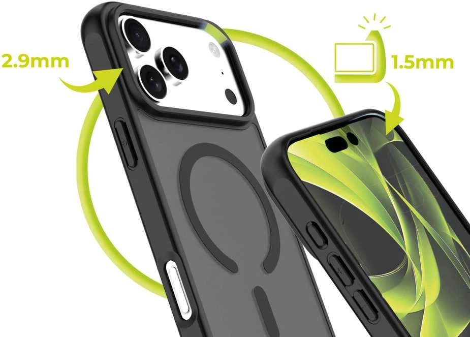Dėklas Mobile Origin Exkluzivni Mobile Origin Hybrid MagSafe Case, matte juodas - iPhone 17 Pro Max