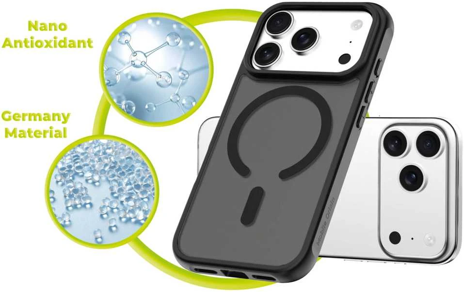Dėklas Mobile Origin Exkluzivni Mobile Origin Hybrid MagSafe Case, matte juodas - iPhone 17 Pro